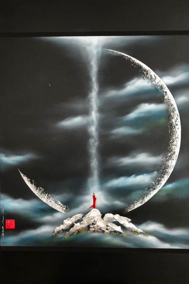 Martin Beaupr artiste peintre || And if I picked up the moon for me